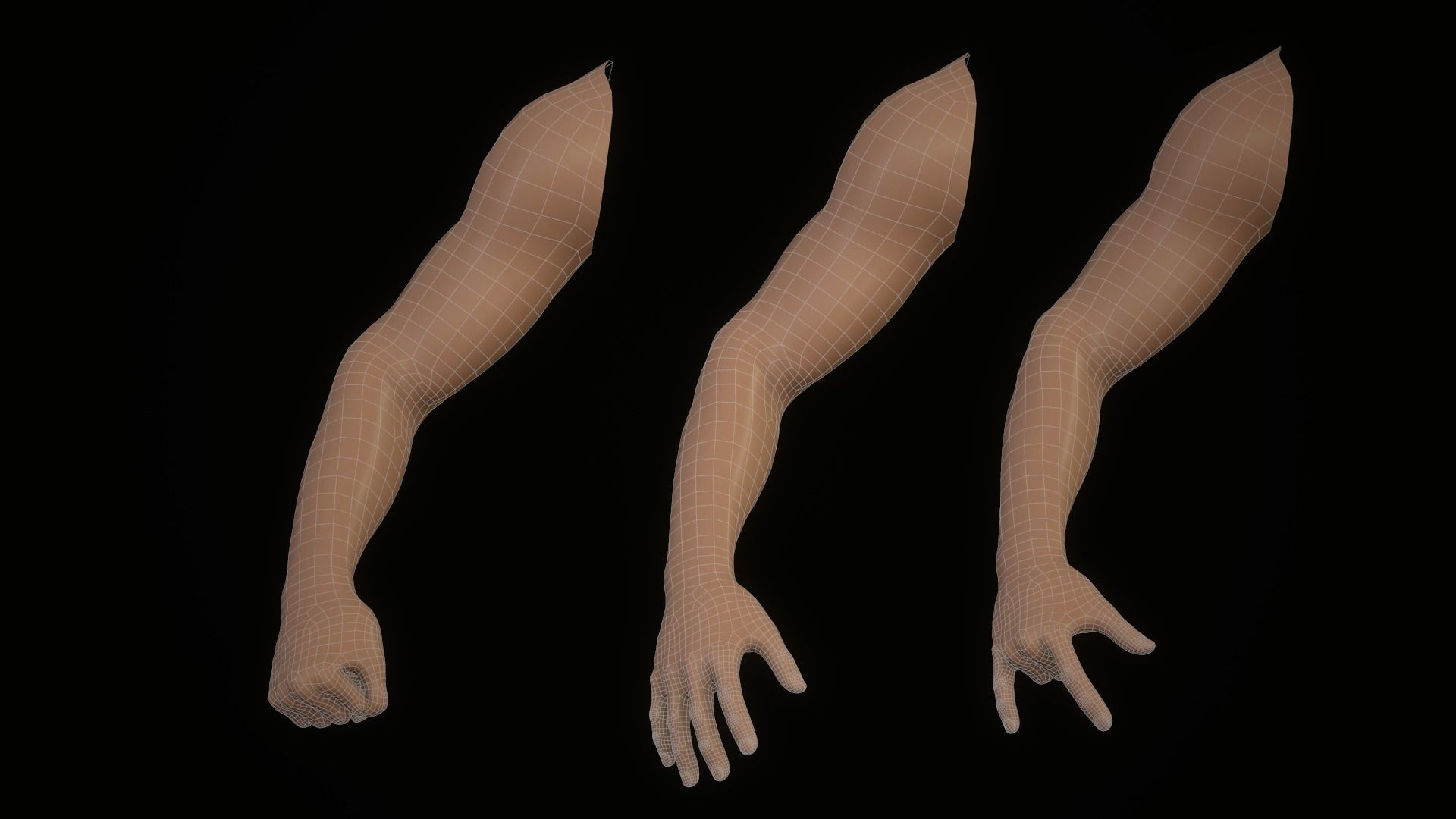 First Person Arms Low-poly 3D model_6