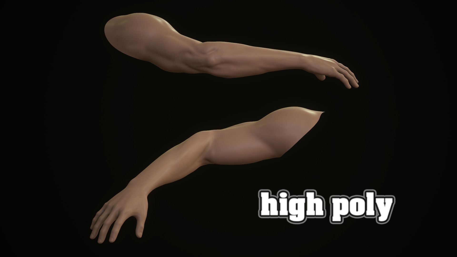 First Person Arms Low-poly 3D model_2