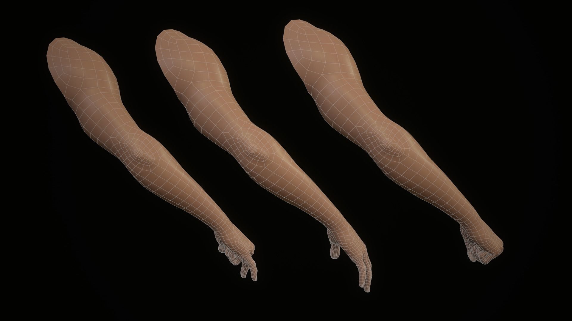 First Person Arms Low-poly 3D model_7