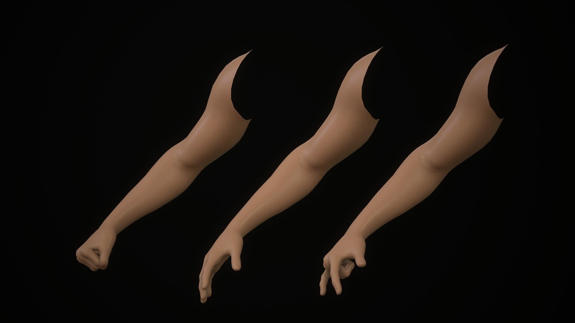 First Person Arms Low-poly 3D model_3