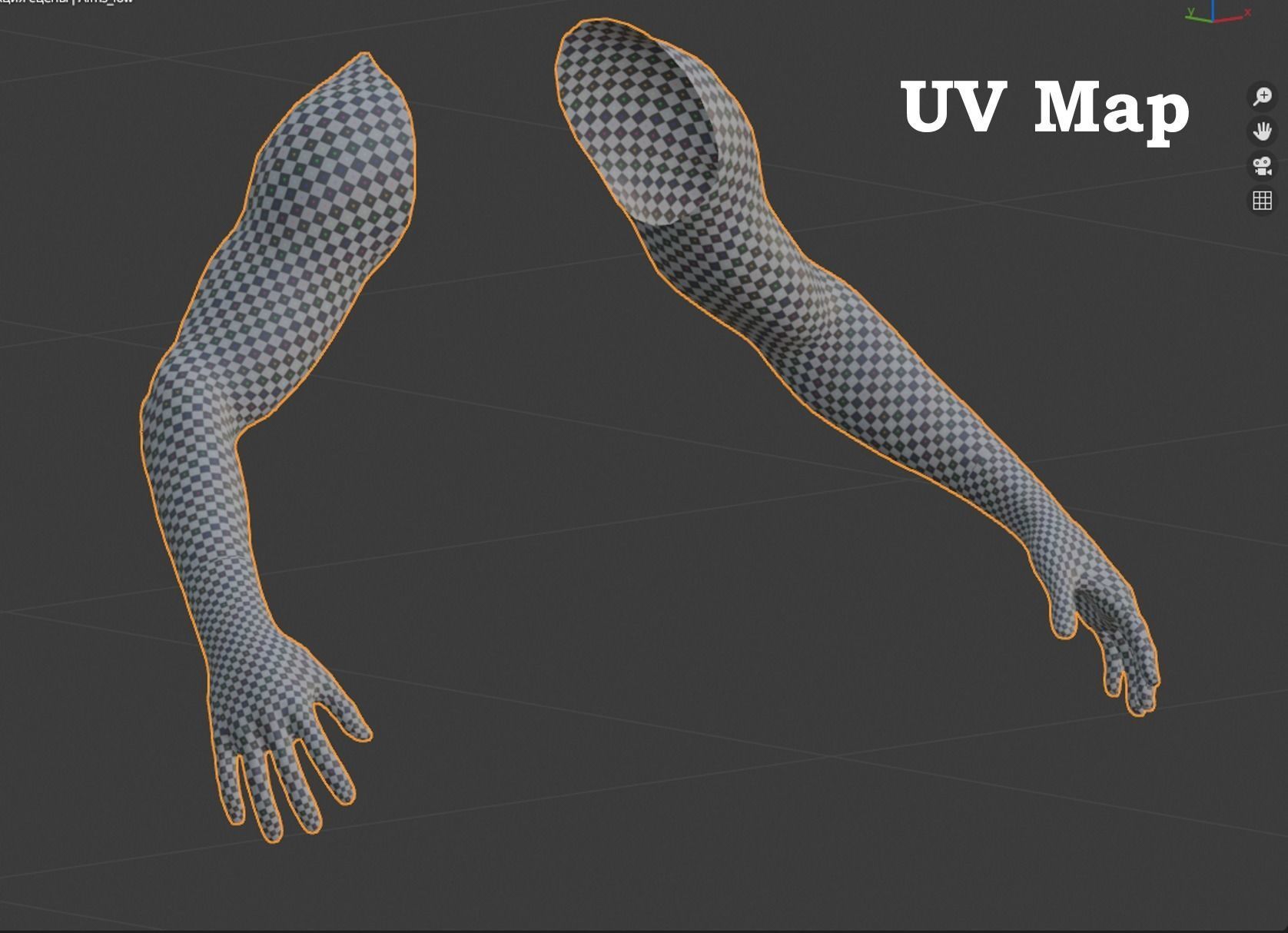 First Person Arms Low-poly 3D model_8