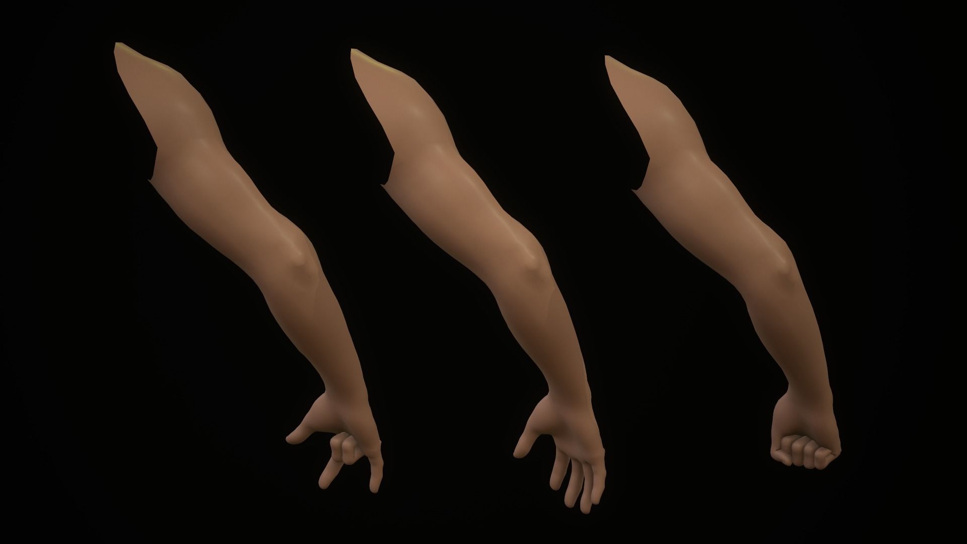 First Person Arms Low-poly 3D model_1