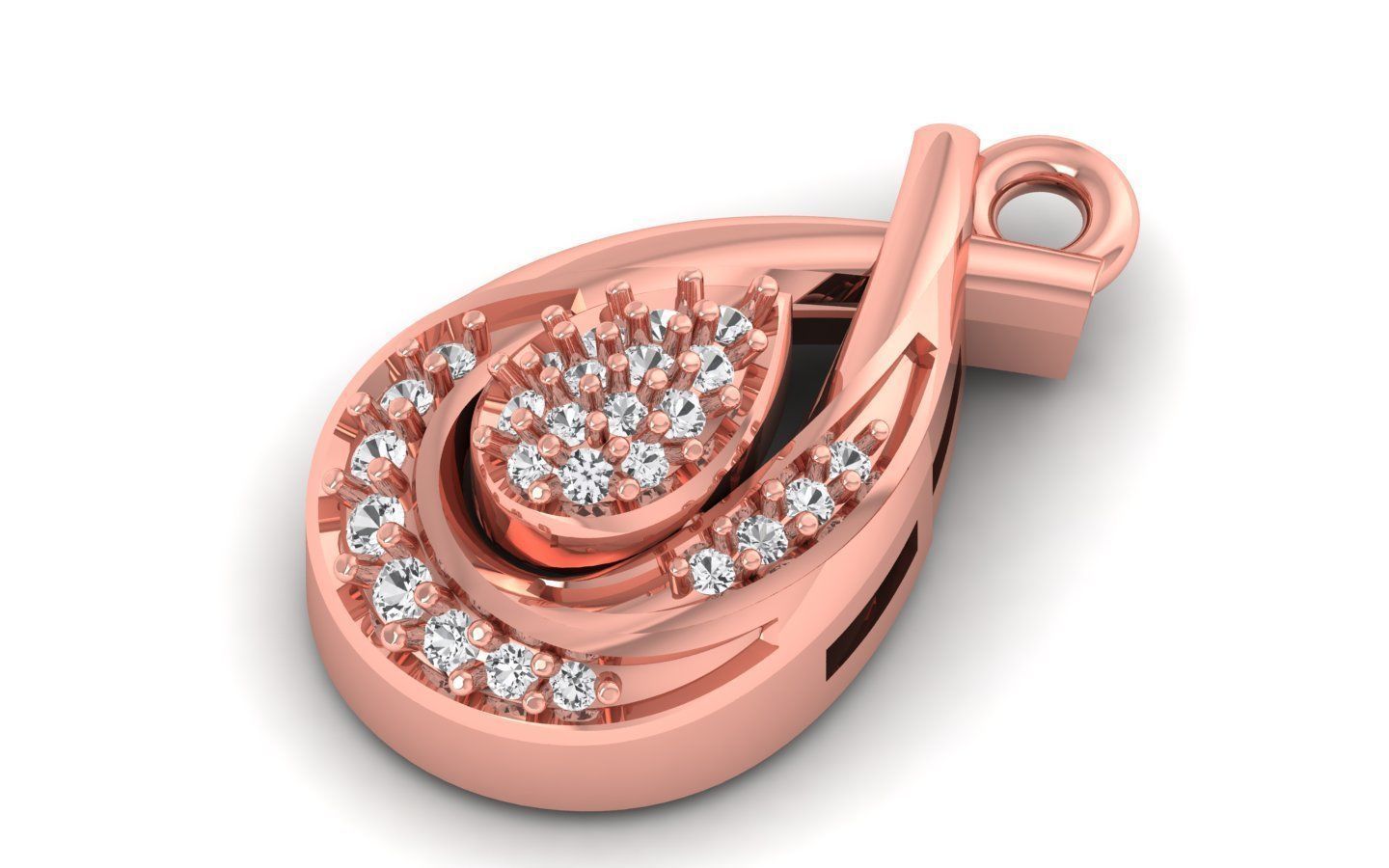 Pendant Earring Sets 3dm STL OBJ FBX Renders Details 3D print model_3