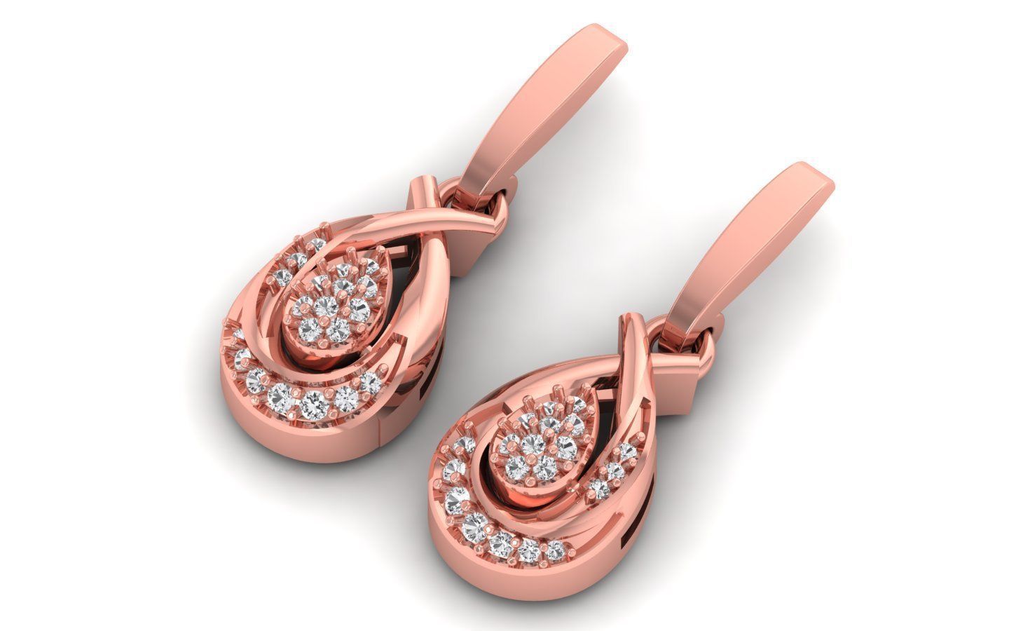 Pendant Earring Sets 3dm STL OBJ FBX Renders Details 3D print model_2