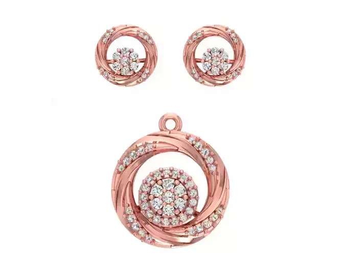Pendant Earring Sets 3dm STL OBJ FBX Renders Details