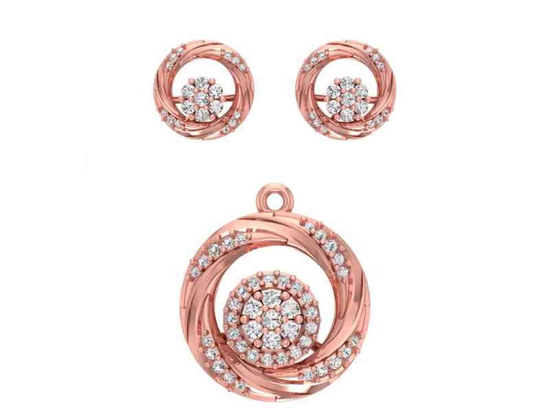 Pendant Earring Sets 3dm STL OBJ FBX Renders Details 3D print model_0