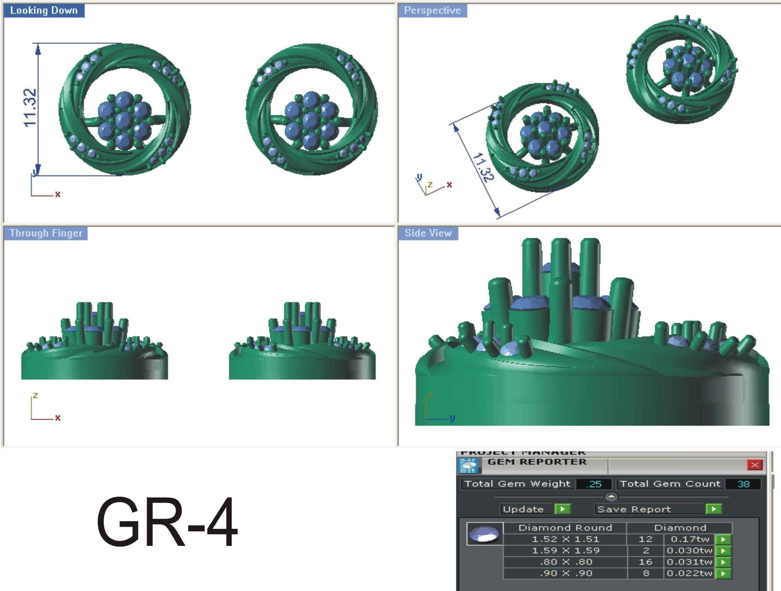 Pendant Earring Sets 3dm STL OBJ FBX Renders Details 3D print model_7