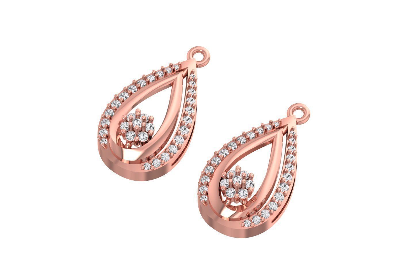 Pendant Earring Sets 3dm STL OBJ FBX Renders Details 3D print model_2