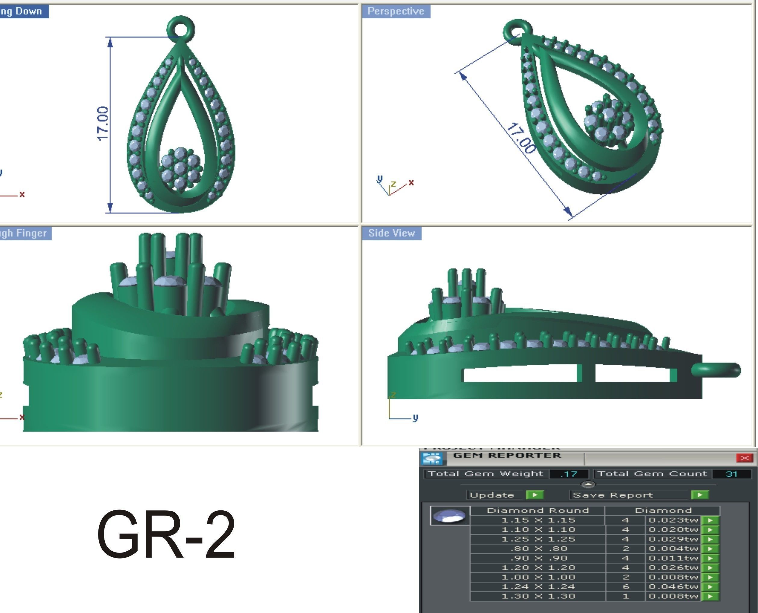 Pendant Earring Sets 3dm STL OBJ FBX Renders Details 3D print model_7