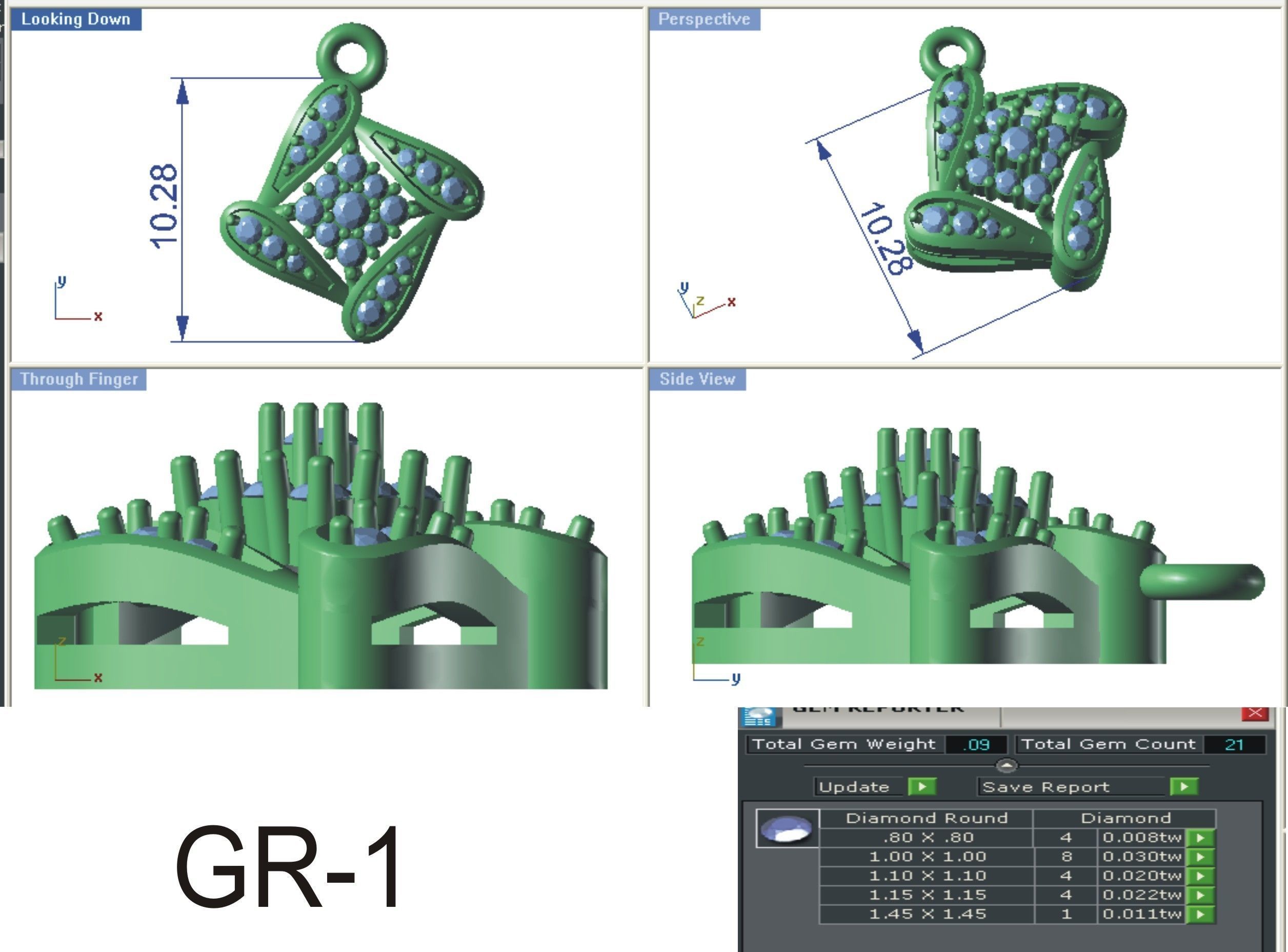 Pendant Earring Sets 3dm STL OBJ FBX Renders Details 3D print model_8