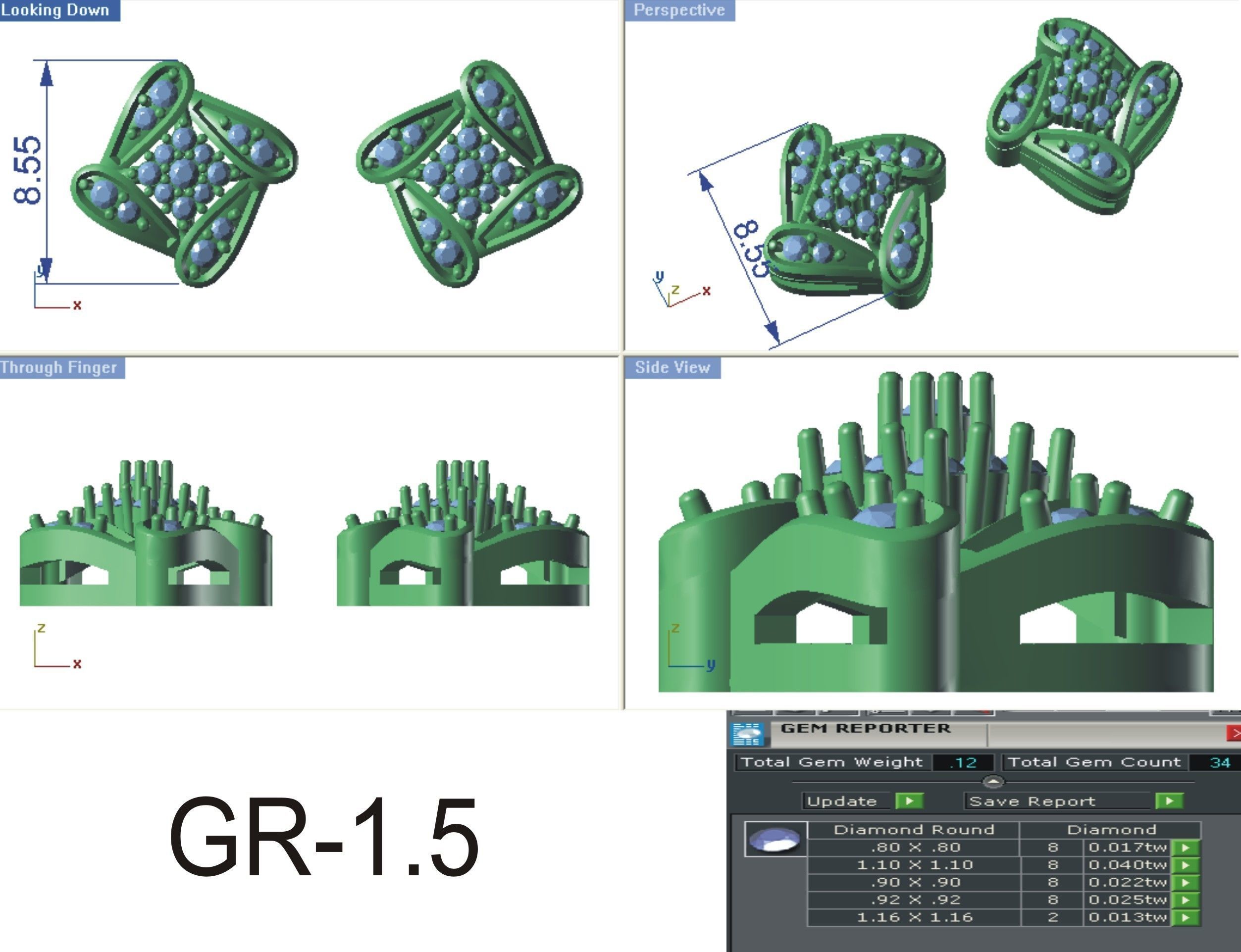Pendant Earring Sets 3dm STL OBJ FBX Renders Details 3D print model_4