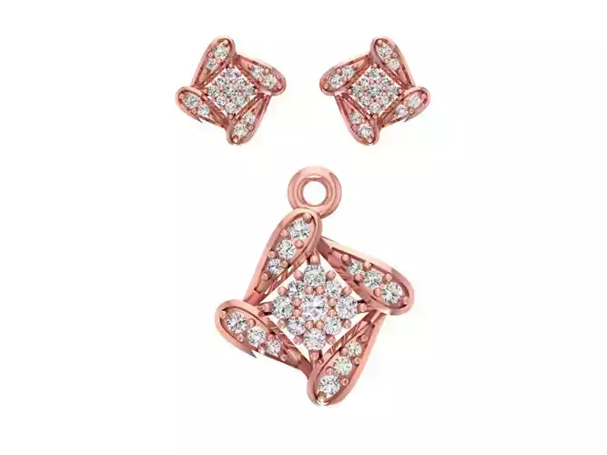 Pendant Earring Sets 3dm STL OBJ FBX Renders Details