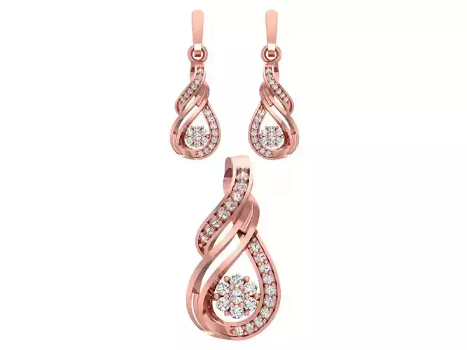 Pendant Earring Sets 3dm STL OBJ FBX Renders Details