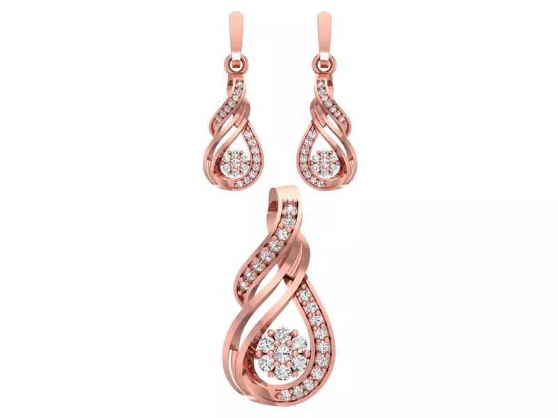 Pendant Earring Sets 3dm STL OBJ FBX Renders Details 3D print model_0