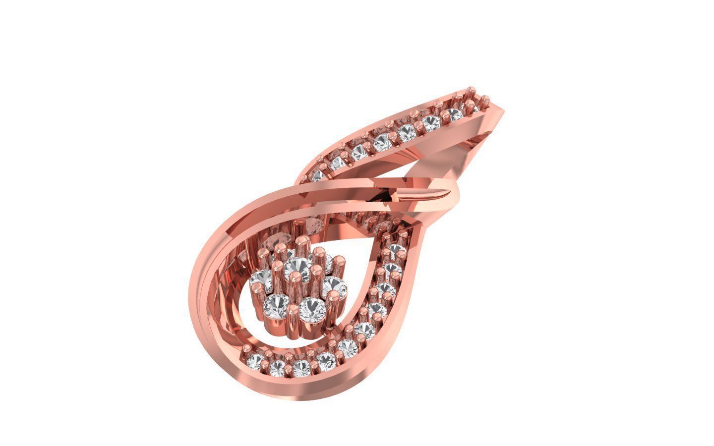 Pendant Earring Sets 3dm STL OBJ FBX Renders Details 3D print model_6