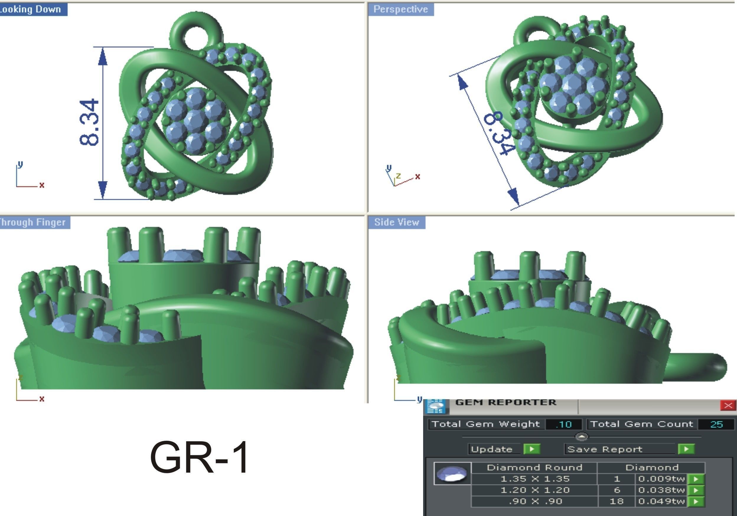 Pendant Earring Sets 3dm STL OBJ FBX Renders Details 3D print model_7