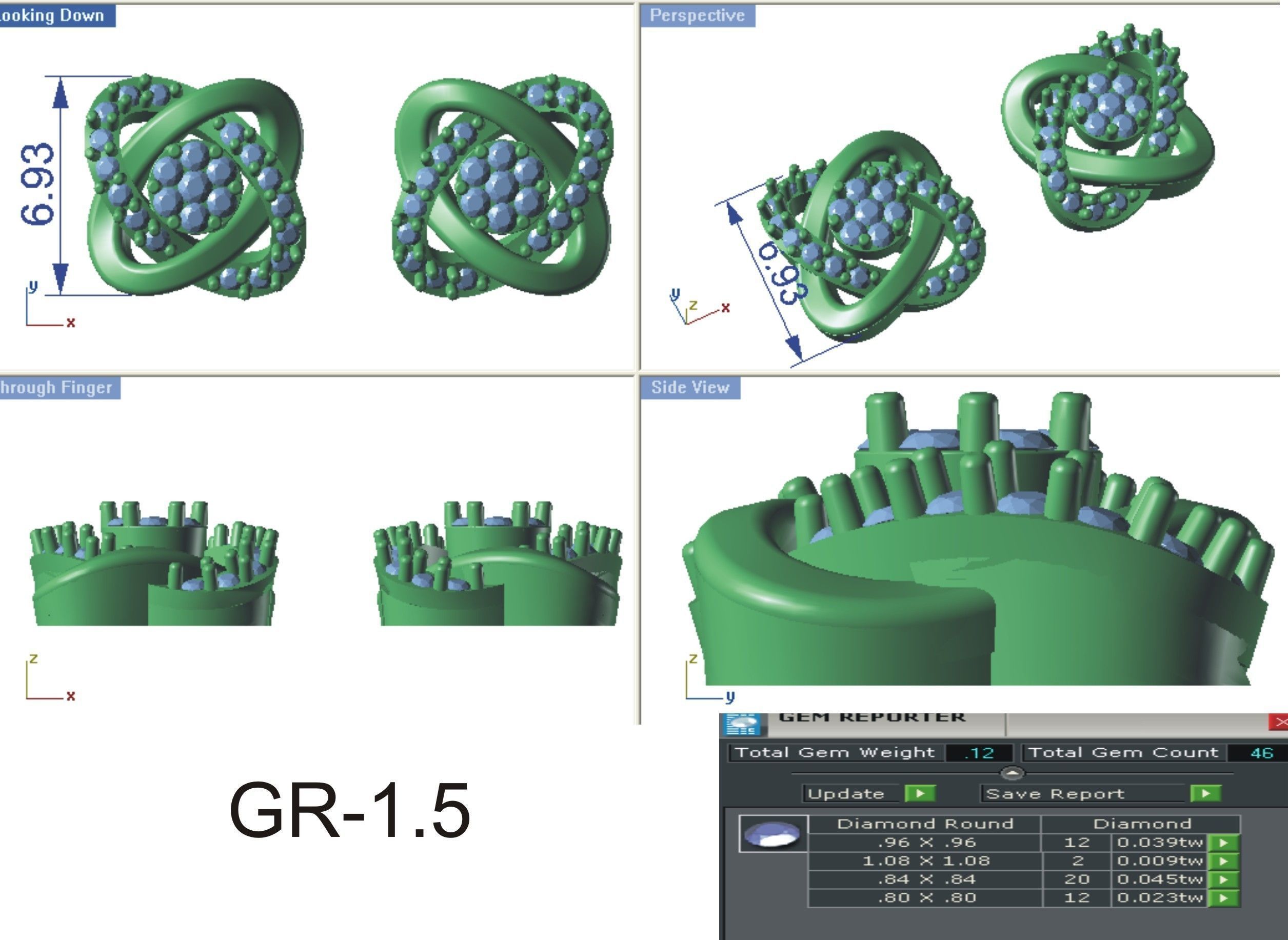 Pendant Earring Sets 3dm STL OBJ FBX Renders Details 3D print model_8