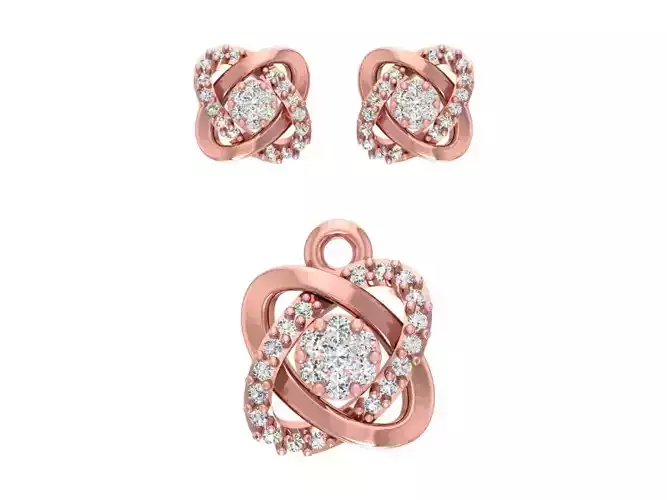 Pendant Earring Sets 3dm STL OBJ FBX Renders Details