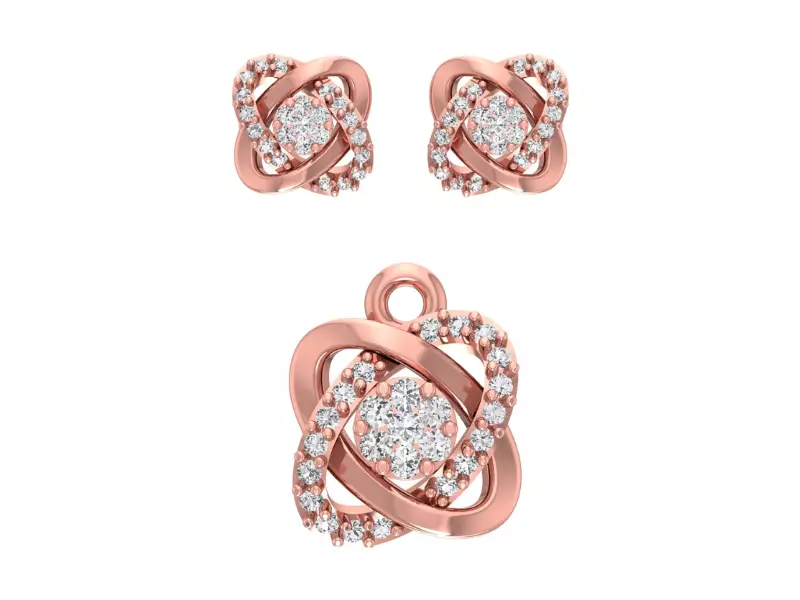 Pendant Earring Sets 3dm STL OBJ FBX Renders Details 3D print model_0