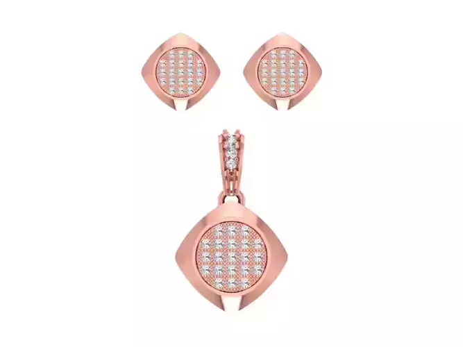 Pendant Earring Ring Sets 3dm STL OBJ FBX Renders Details