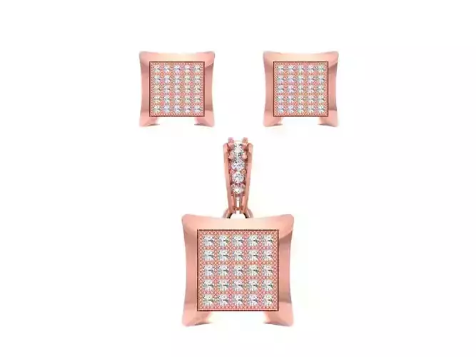 Pendant Earring Sets 3dm STL OBJ FBX Renders Details