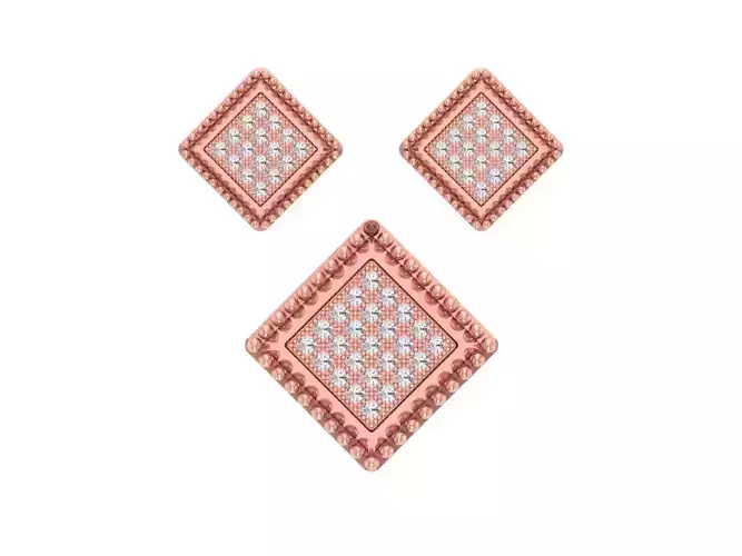 Pendant Earring Sets 3dm STL OBJ FBX Renders Details