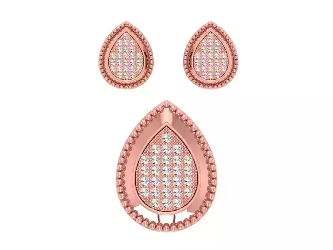 Pendant Earring Sets 3dm STL OBJ FBX Renders Details