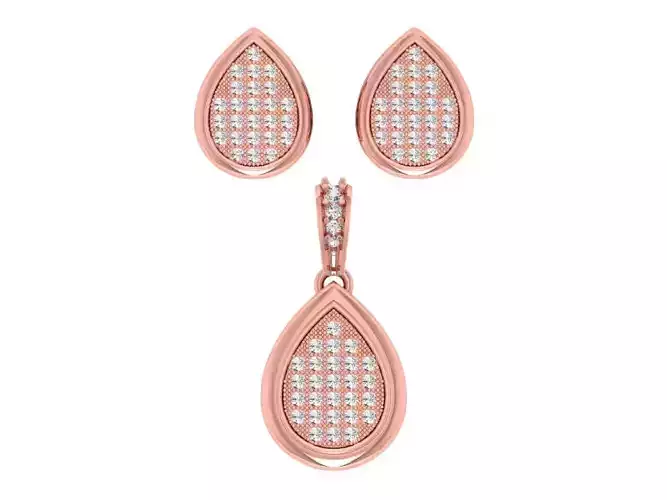 Pendant Earring Sets 3dm STL OBJ FBX Renders Details