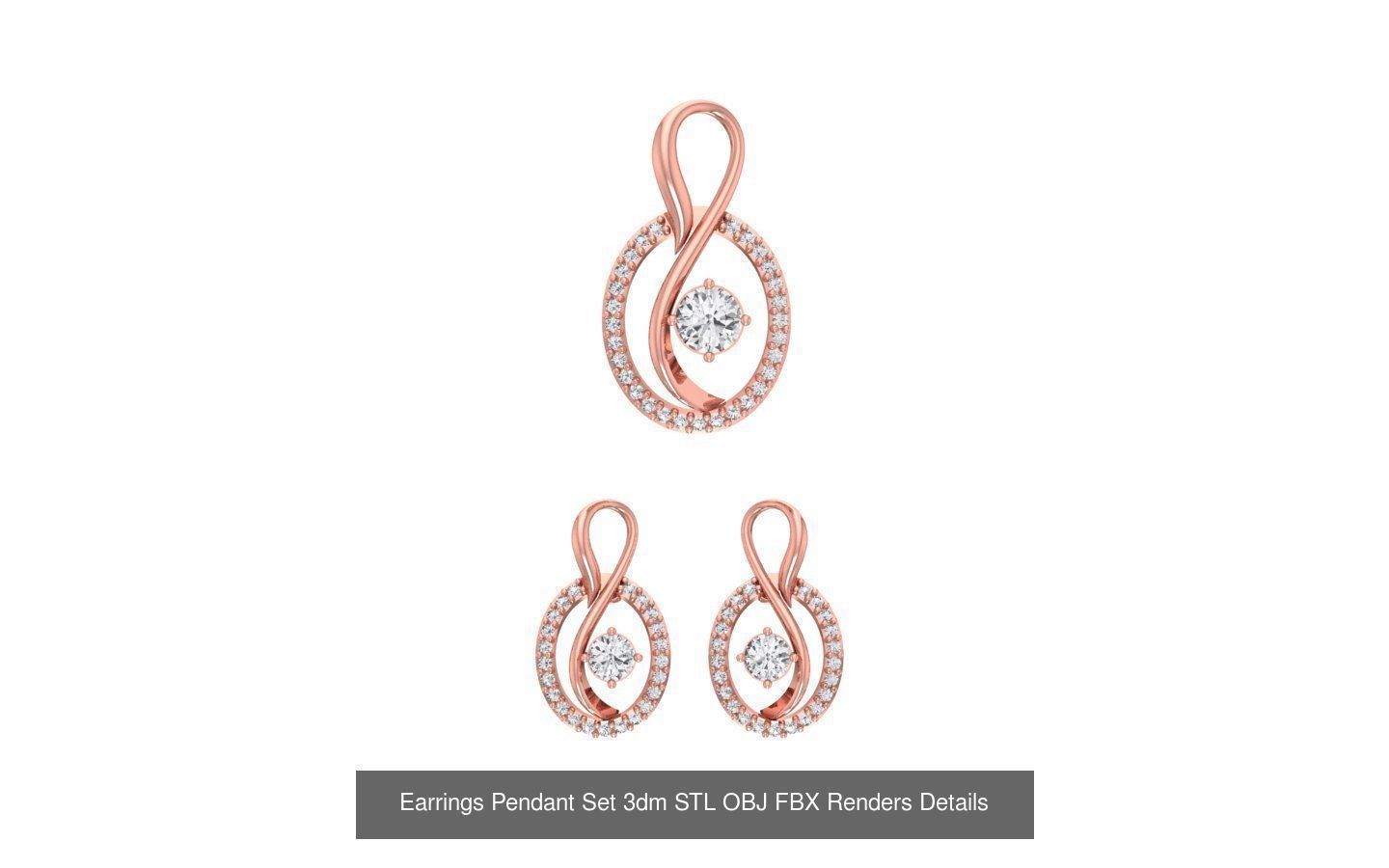 128 Pendant Earrings Sets 3dm STL OBJ FBX Details Collection _57