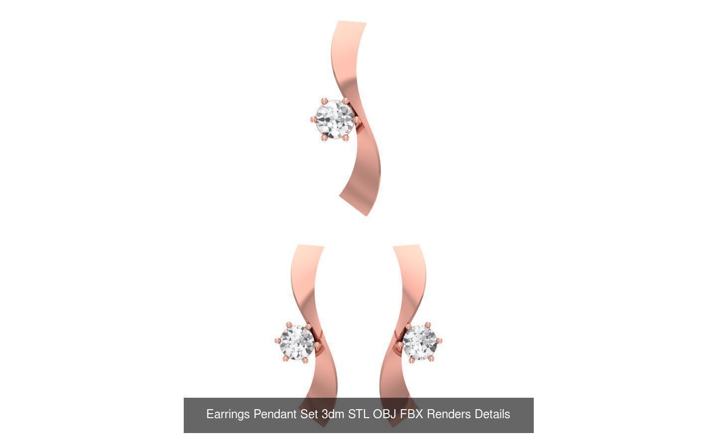 128 Pendant Earrings Sets 3dm STL OBJ FBX Details Collection _20