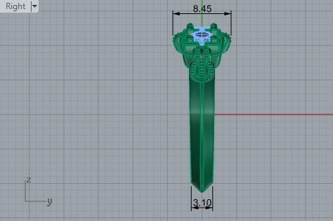 Fashion Bridge ring 1927 3D print model 3D print model_6