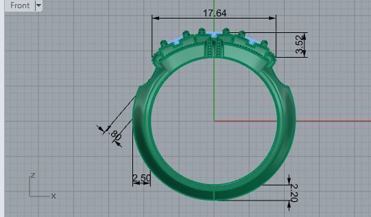 Fashion Bridge ring 1927 3D print model 3D print model_5