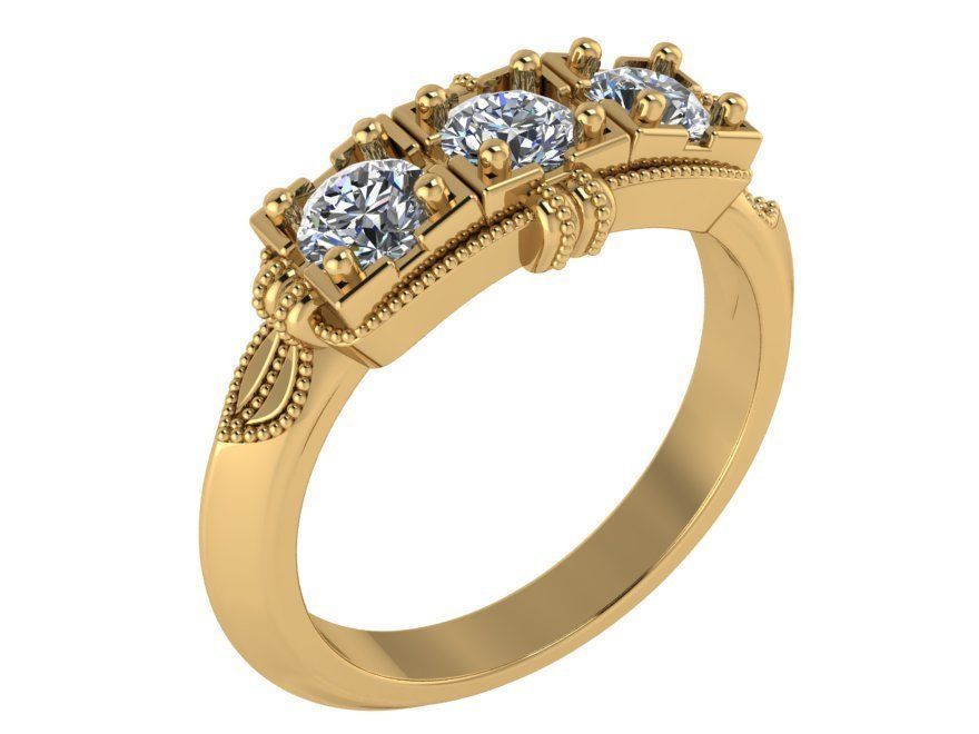 Fashion Bridge ring 1927 3D print model 3D print model_1