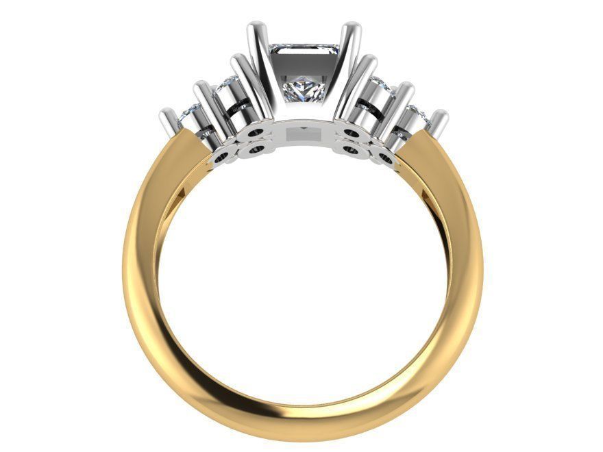 Big Diamond stone ring 1928 3D print model 3D print model_2