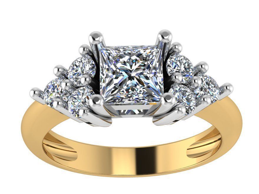 Big Diamond stone ring 1928 3D print model 3D print model_1