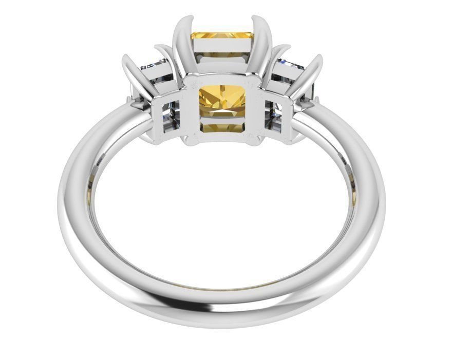 Bid Yellow Diamond ring 1929 3D print model 3D print model_3