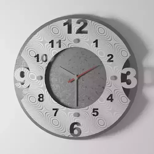Fancy Wall Clock Low Poly
