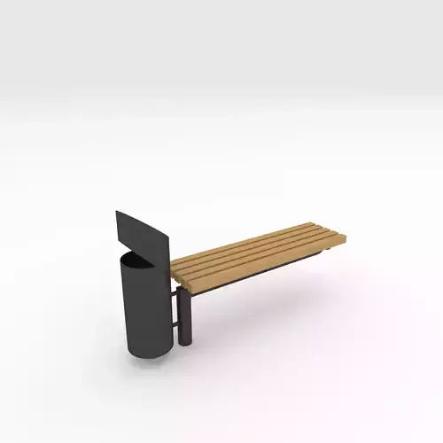 Bench Park 43 Low-poly 3D model