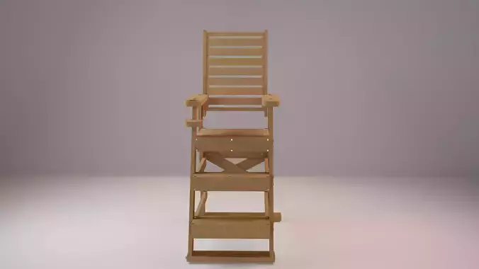 lifeguard chair big Low-poly 3D model