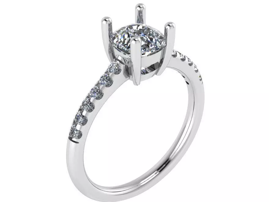 Fashion diamond ring 1931 3D print model 3D print model_0