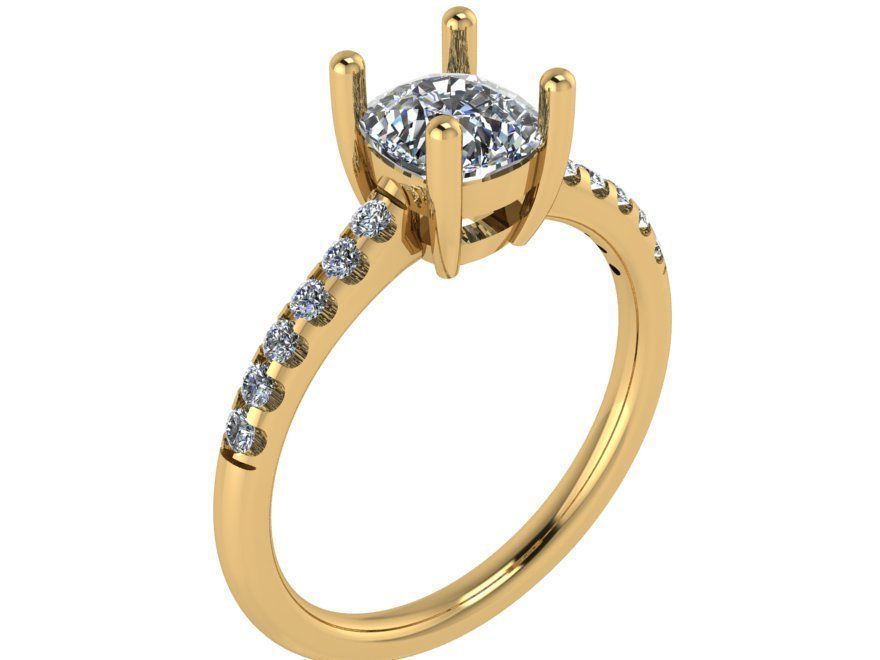 Fashion diamond ring 1931 3D print model 3D print model_1