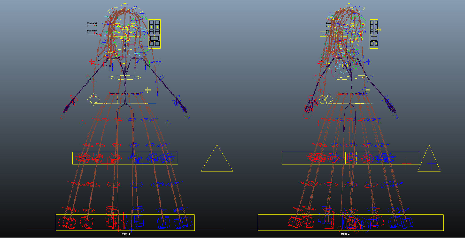 Cartoon Bride Rigged 3D model_44