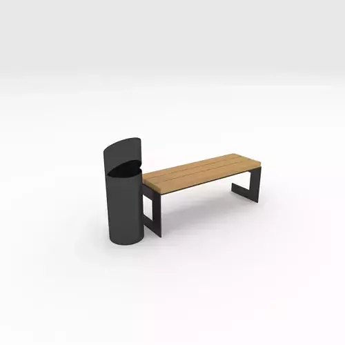 Bench Park 44 Low-poly 3D model