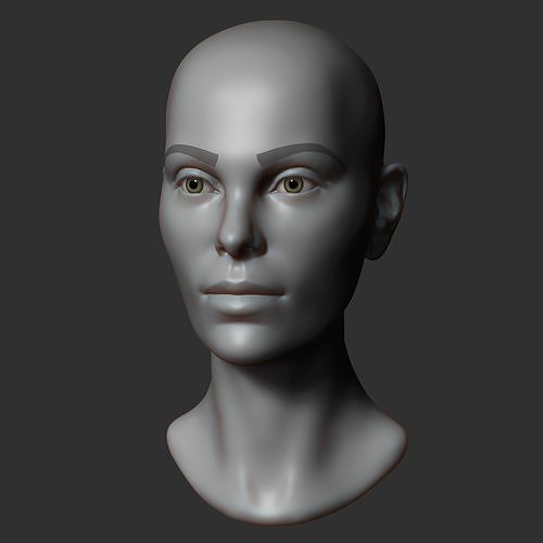 Female head sculpt 2 3D model