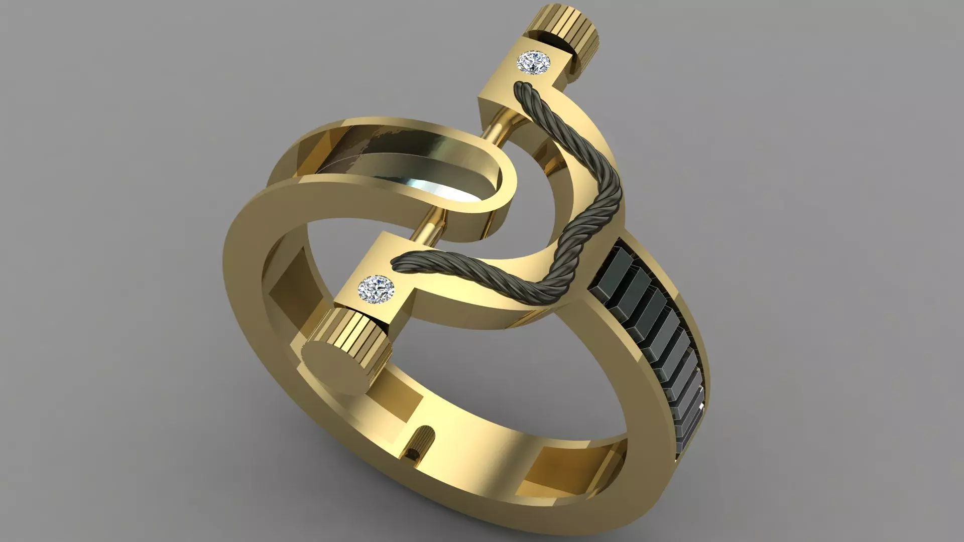 stoned Ring 3D print model_0