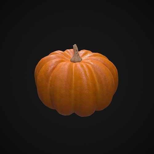Pumpkin autumn vegetable Free low-poly 3D model
