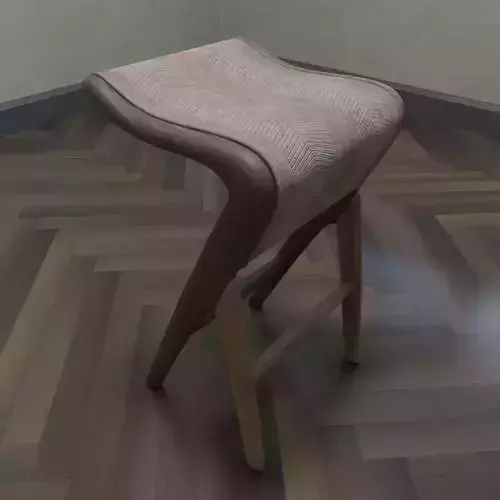 Wooden Organic Counter Stool Replica