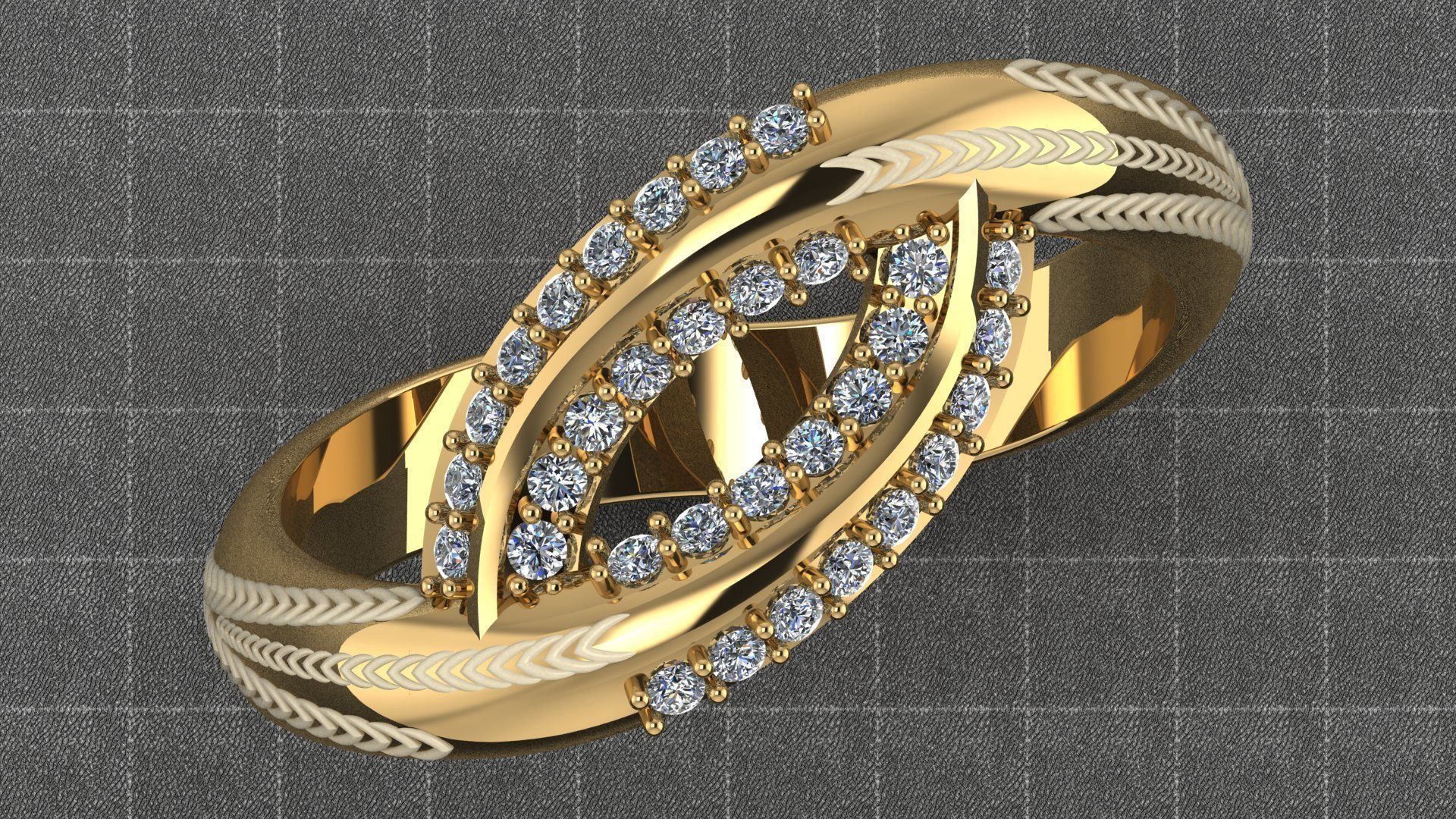 stoned ring 3D print model_1