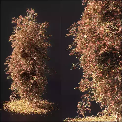 Autumn tree 001 Low-poly 3D model