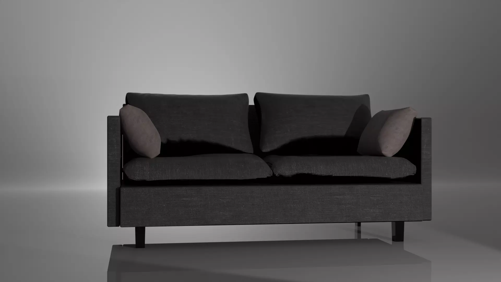 Plain woven sofa 3D model_0